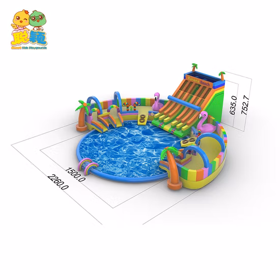 Big Inflatable Mushroom Fun City Amusement Park Bouncy Castle Toy with Slide for Kids Inflatable Tumpy Candy Castle Playhouse for Sale