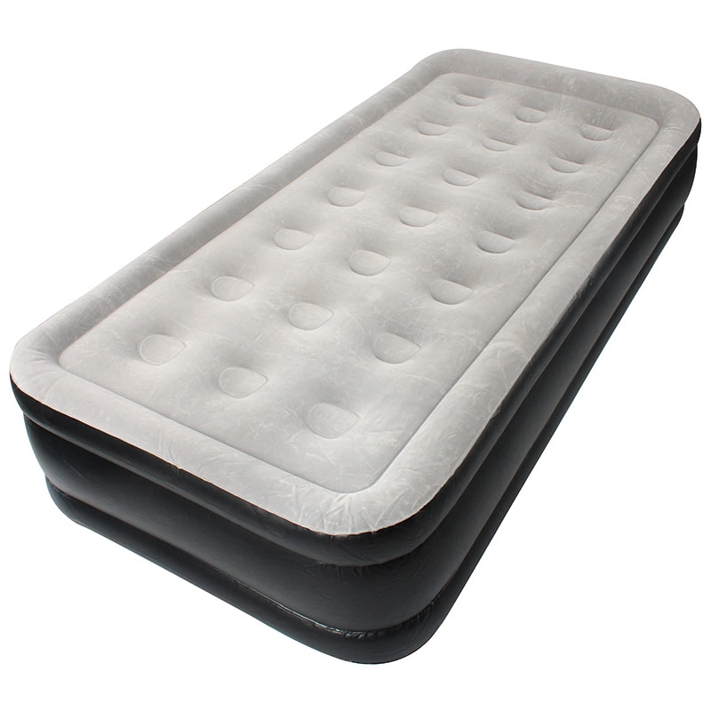 Inflatable Flocked Mattress Single Airbed with Built in Electric Pump USA Standard