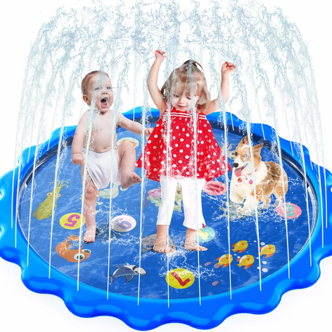 68′′ Large Inflatable Water Play Sprinkler Water Toys Splash Mat