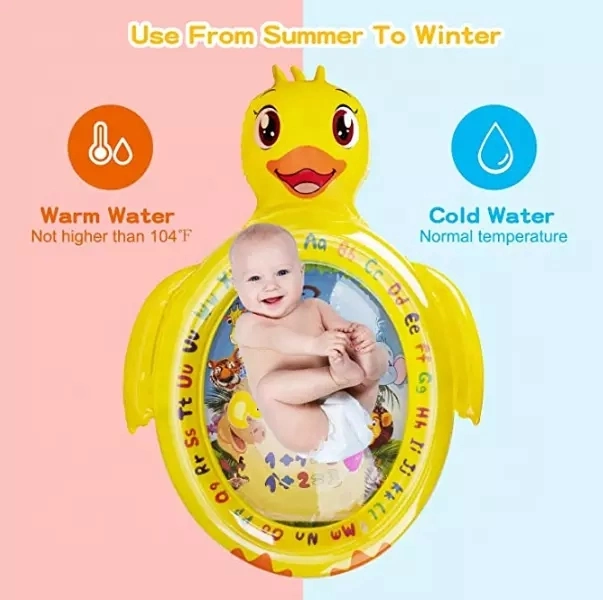 Inflatable Baby Duck Shape Pad Water Play Game Paddling Mat
