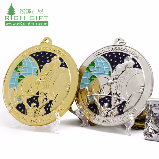 Cavalo de produção grande personalizado Corrida de diversão urbana Medalha de corrida de boneco de neve de liga de ouro 5 K Medalha de desafio de corrida atlética com finalizador