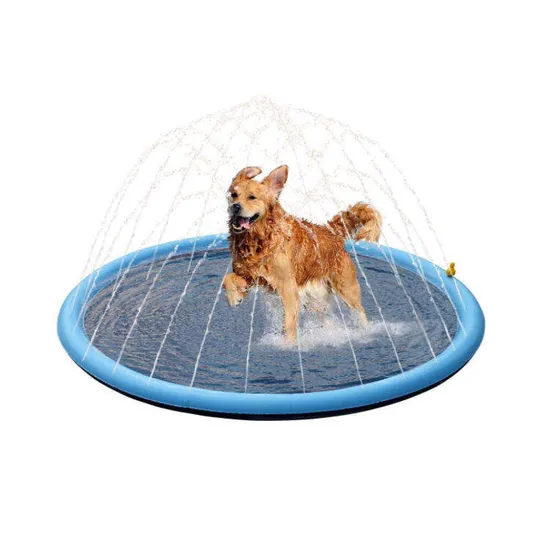 Tapete de resfriamento para cães de estimação de verão, jogo de banho, PVC, inflável, Splash, almofada aspersora