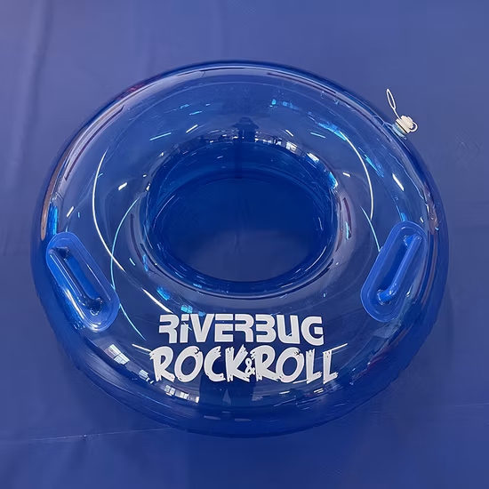 Anel de natação inflável em forma de pato transparente para crianças