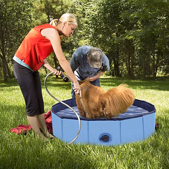 Piscinas dobráveis ​​para cachorros, banho para animais de estimação, piscina desmontável para crianças