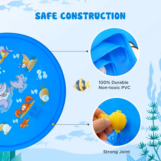 Almofada inflável de PVC para aspersores de morango com respingos de água