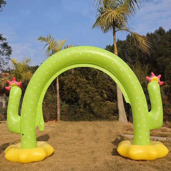 Arco-íris inflável grande para irrigação de água ao ar livre Brinquedos para crianças pequenas Brinquedos para irrigação com arco-íris ao ar livre