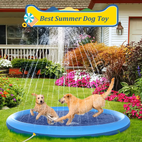 Antiderrapante Splash Pad Sprinkler Pool Kids Water Play Brinquedos Infláveis ​​para Animais de Estimação Fora do Quintal Splash Mat